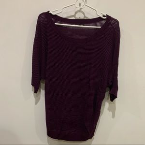 Express slouchy sweater eggplant